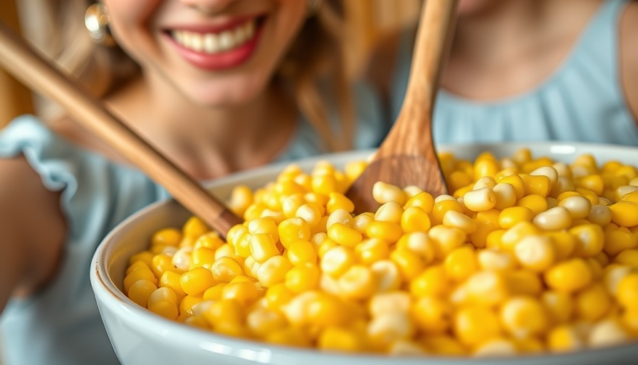 Jennifer Garner's Creamed Corn Recipe alongside vibrant corn dish.
