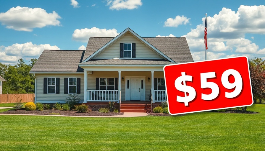 Suburban home with price tag symbolizing home asking price market trends