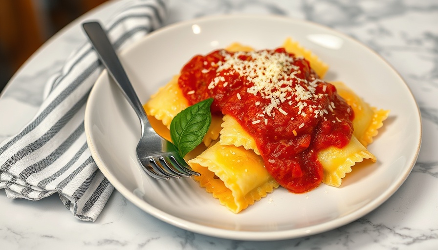 Tasty cheese ravioli with marinara, an easy viral dinner recipe.