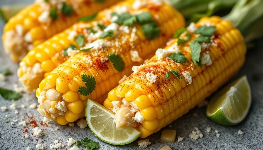 Mexican Street Corn Recipe: Elotes with cheese and lime.