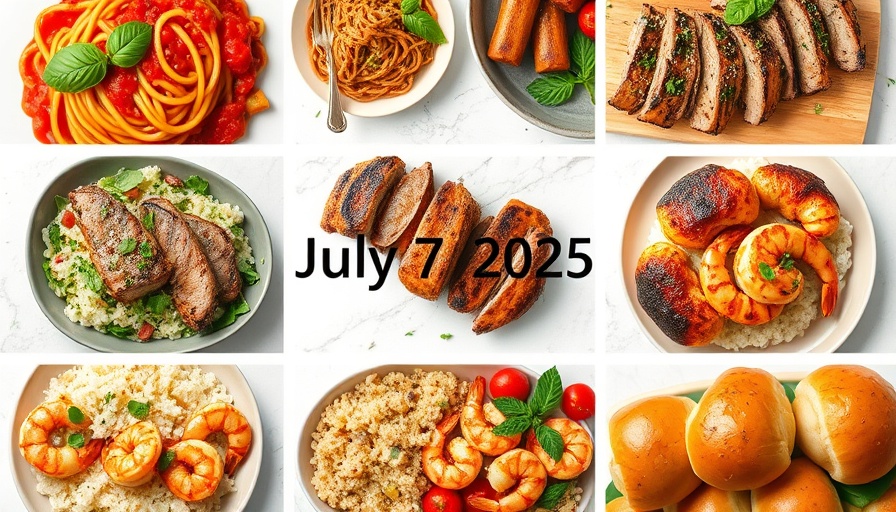 Weekly Meal Plan July 7, 2025: appetizing dish collage.