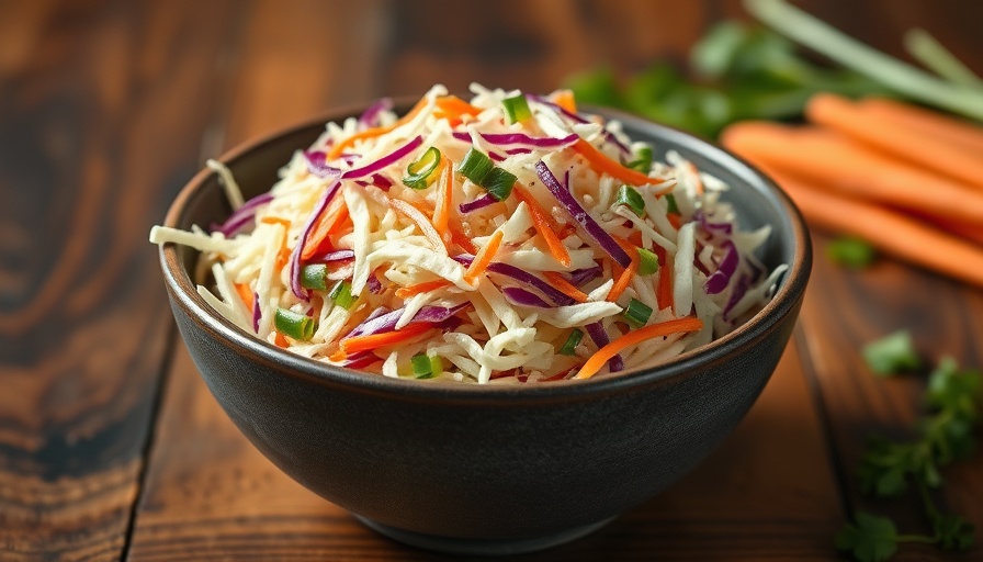 Fresh coleslaw with cabbage and carrots in a bowl, best coleslaw recipe