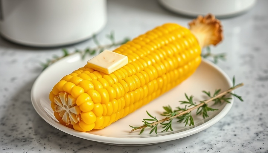 Mess-free way of buttering corn with vibrant herbs.