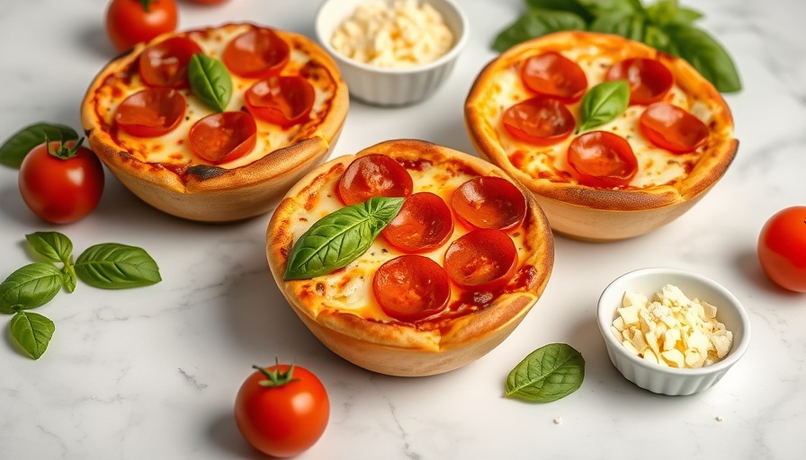 Tasty Cottage Cheese Pizza Bowls with fresh ingredients.