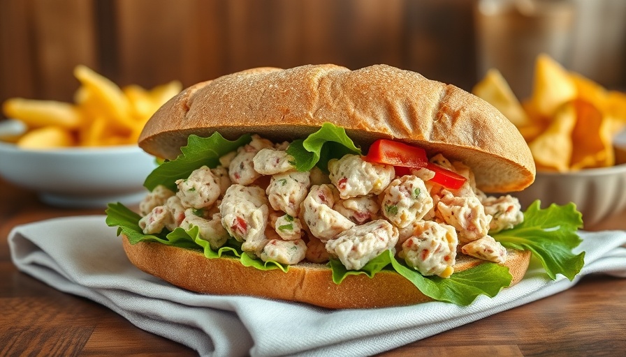 Delicious tuna salad sandwich with whole grain bread and lettuce.