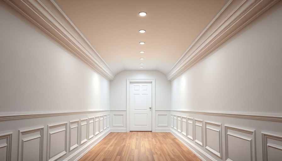 Seamless hallway with hidden attic door in ceiling, showcasing how to hide attic door in ceiling.