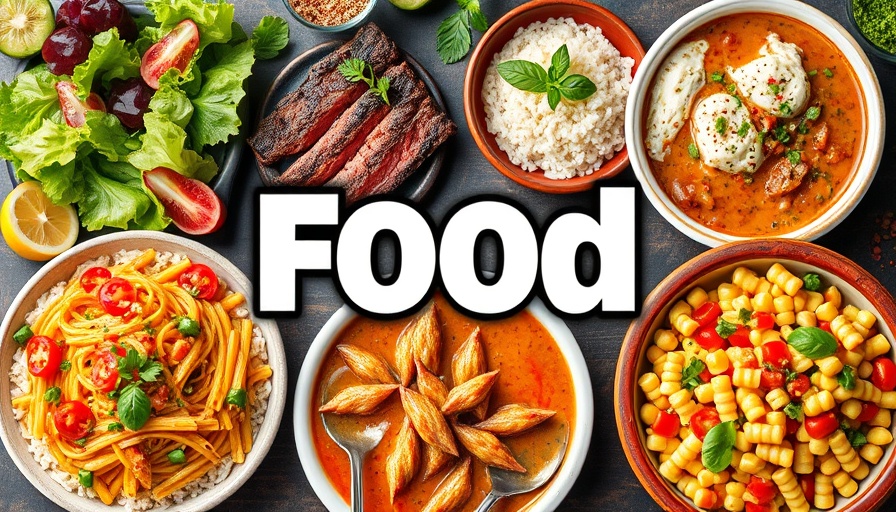 Weekly meal plan collage with diverse dishes and date, July 21, 2025.