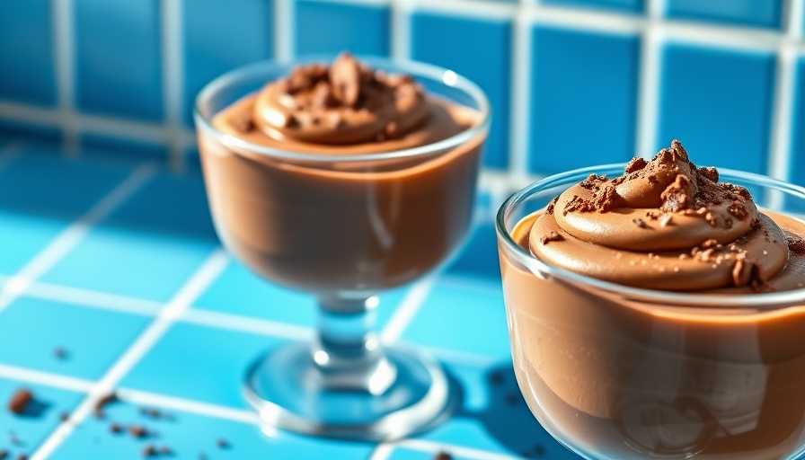 Delicious 2-ingredient chocolate mousse topped with shavings in a glass cup.