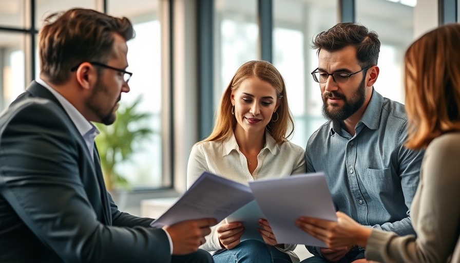 Couple discussing home selling documents with advisor, common mistakes when selling your house.