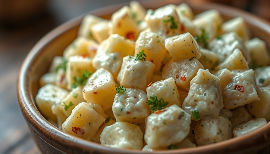 Delicious potato salad with creamy dressing showcasing a 100-Year-Old Potato Salad Recipe.