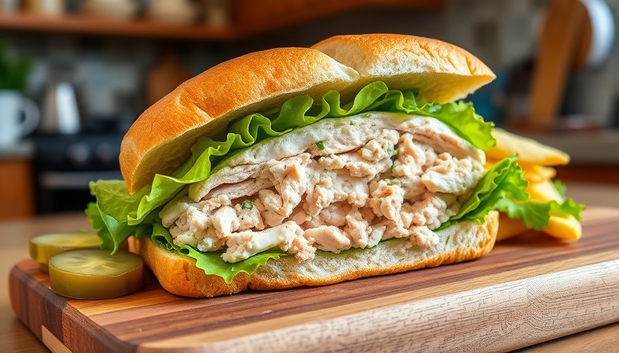 Tuna sandwich with crispy bread, fresh greens, best canned tuna filling.