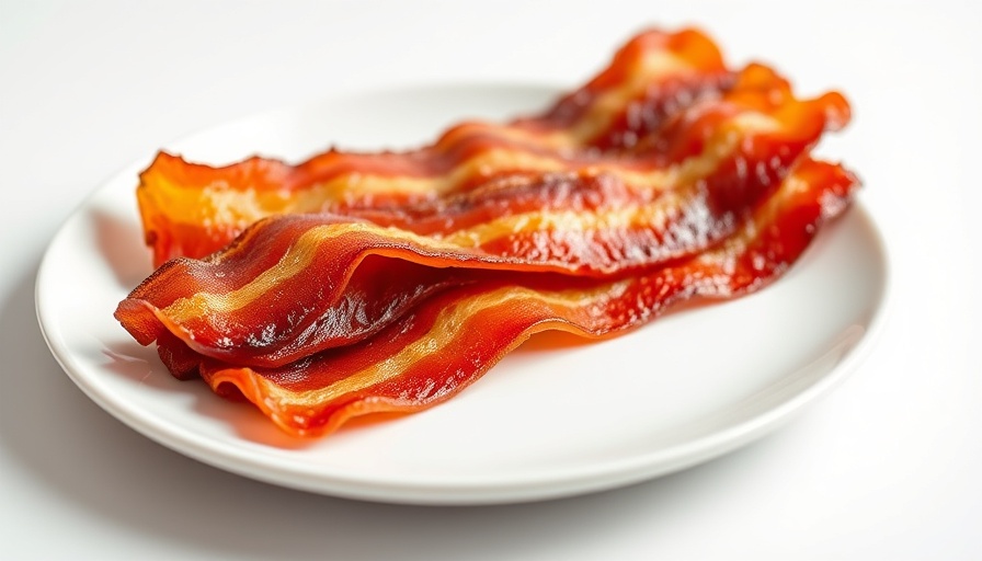 Crispy bacon slices on a plate, best way to cook bacon.