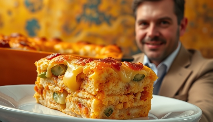 Nick Jonas's favorite casserole dish with a slice on a plate.