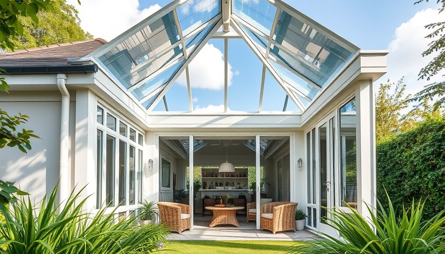 Conservatory with skylight showcasing elegant home improvements.