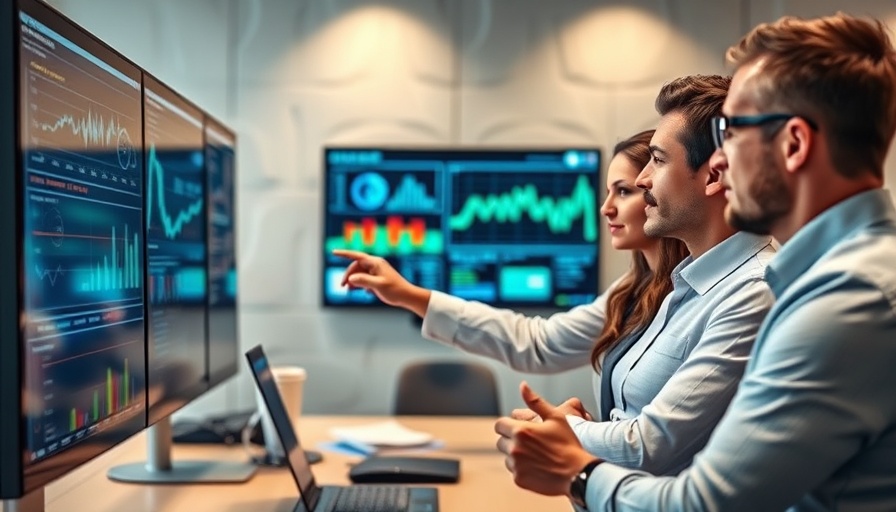 AI in mental health professionals analyzing data on a computer screen.