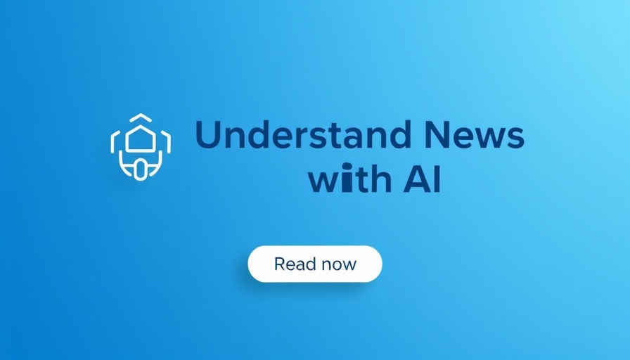 AI-themed digital banner promoting news understanding.