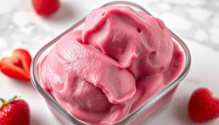 3-Ingredient Frozen Yogurt Recipe in a container with a scoop.
