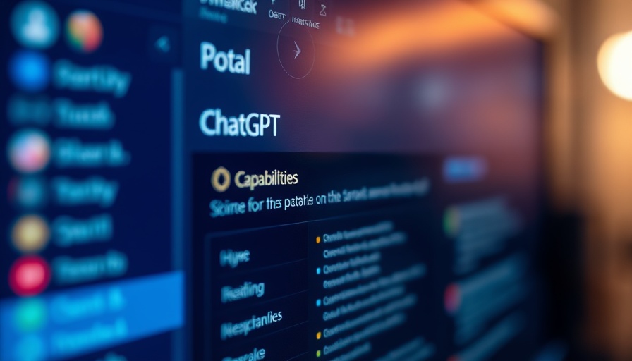 Close-up of ChatGPT AI interface focusing on capabilities.