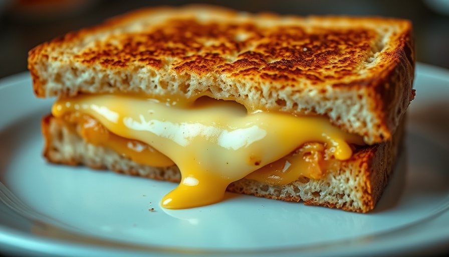 Best American cheese grilled sandwich with melted cheese oozing out.