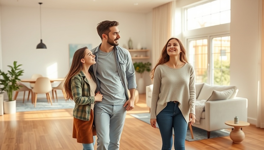 Family visiting a home with real estate agent, bidding wars are declining context.
