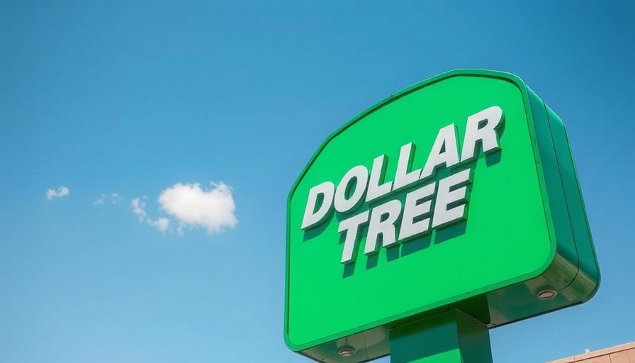 Dollar Tree store sign under clear blue sky.
