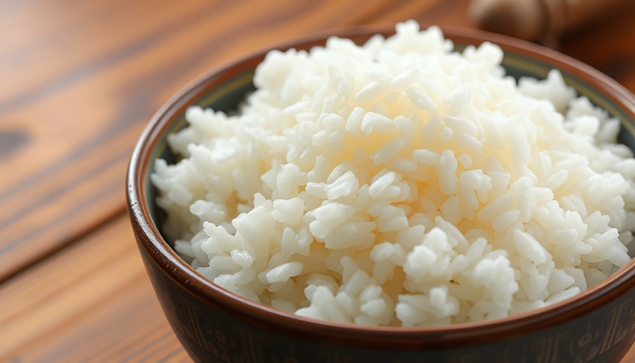 Simple bowl of fluffy white rice, highlighting easy recipes.