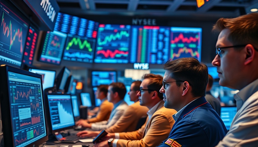 Stock market traders analyzing Nvidia stock performance on trading floor.