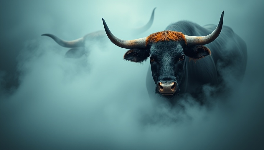 Majestic bull in mist representing Alibaba impacts Nvidia AI stocks.
