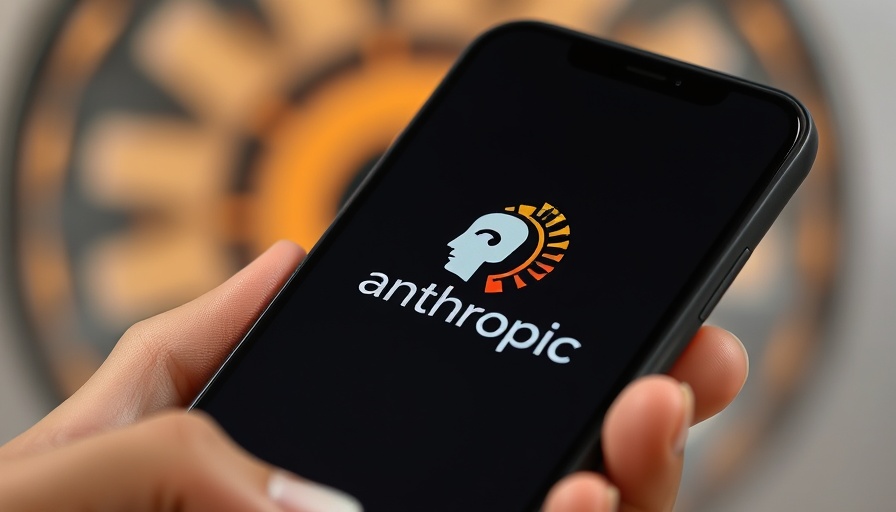 Anthropic Claude AI logo on smartphone with abstract background.