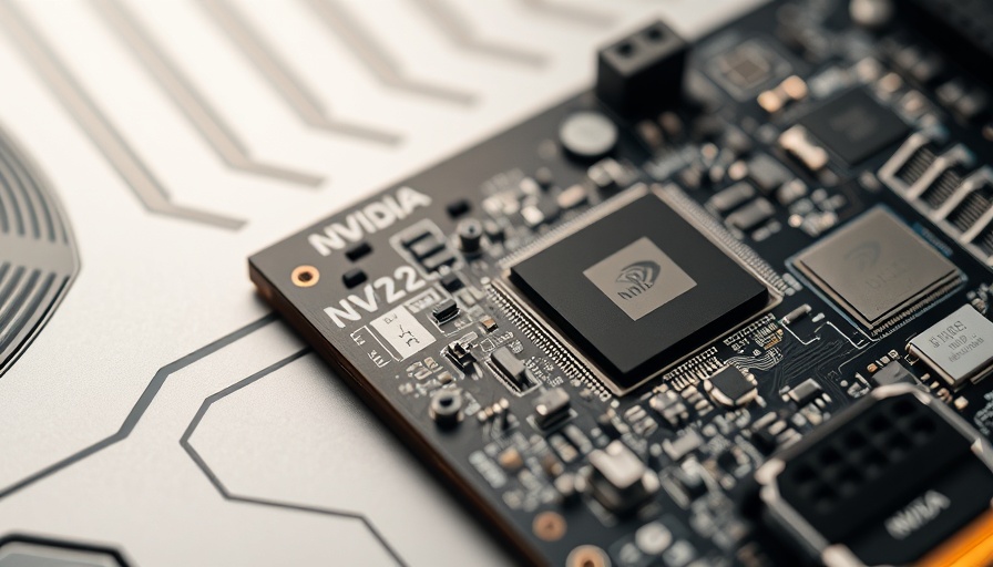 Close-up of Nvidia circuit board showing electronic components.