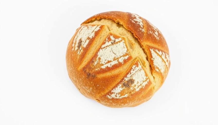 Rustic loaf of bread showcasing Polish way to enjoy a loaf of bread.