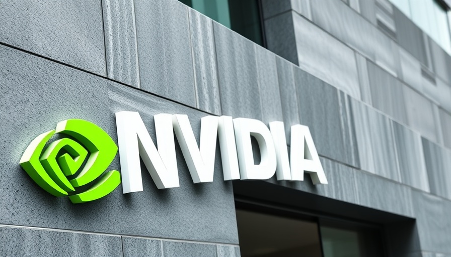 Nvidia logo on building facade highlighting GAIN AI Act impact