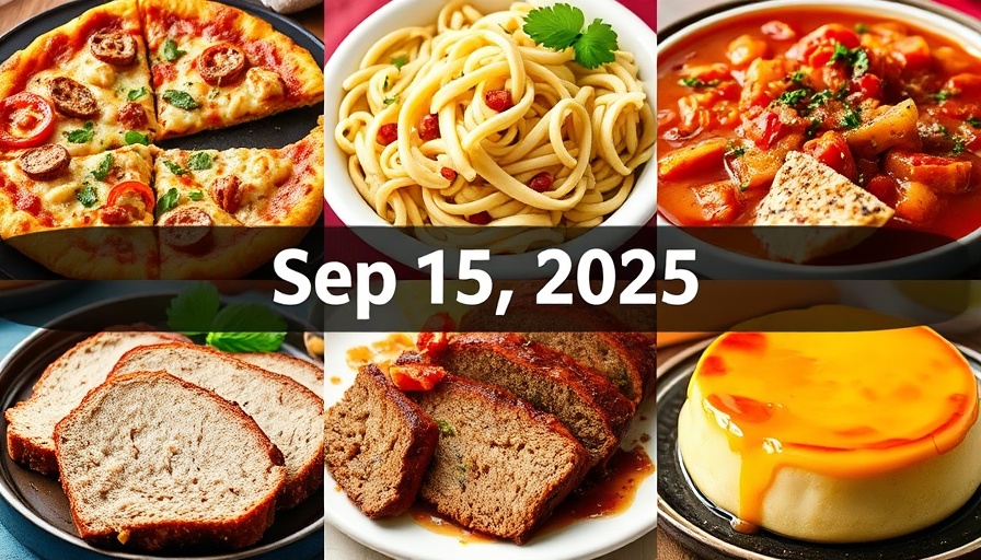 Weekly Meal Plan including pizza, pasta salad, soup, showcasing September 15, 2025.