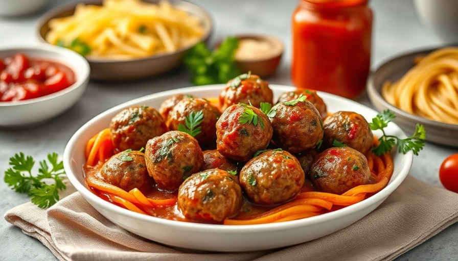 Perfect Every Time Meatballs in a bowl with garnishes.