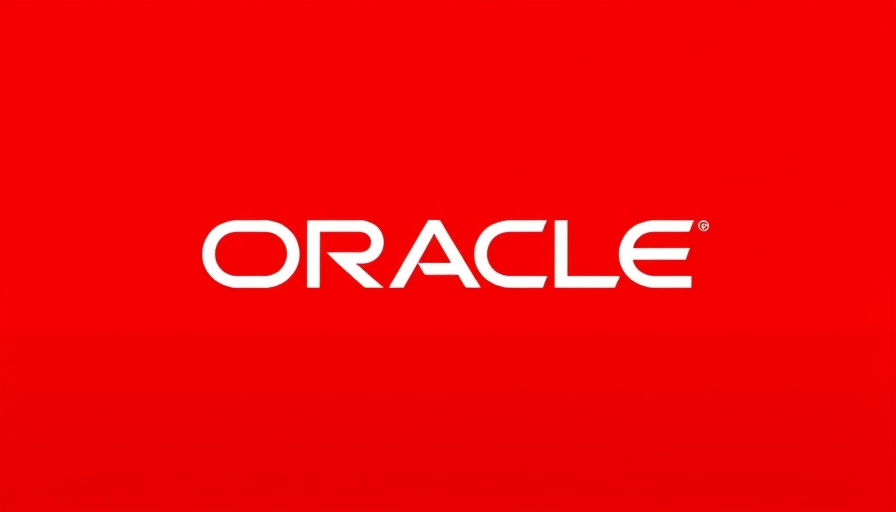 Oracle logo on a red background symbolizing AI cloud success.