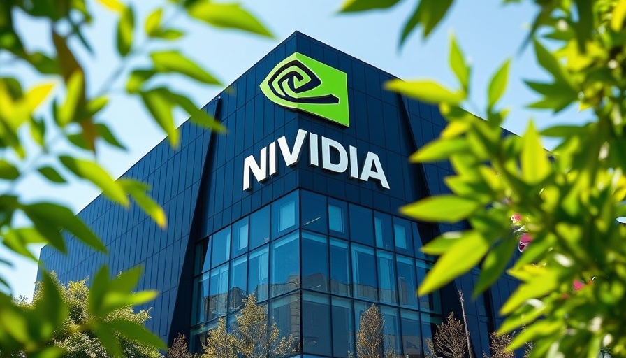 Nvidia logo on building, related to Nvidia quantum computing investment