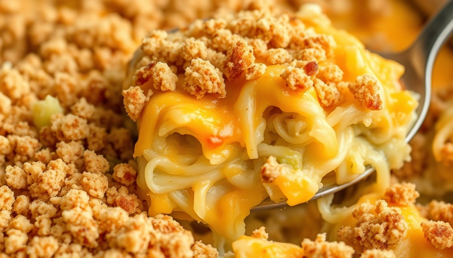 Golden-brown easy cabbage casserole with crunchy topping