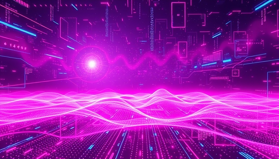 Digital landscape with neon graphs, concept of Nvidia and Social Security benefits