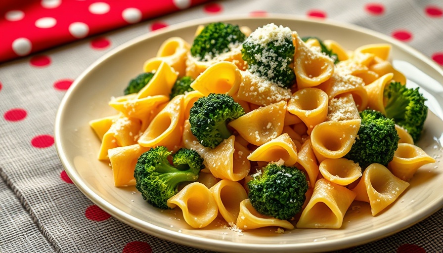 Vibrant farfalle pasta with broccoli and cheese, Ina Garten 15-minute pasta recipe.