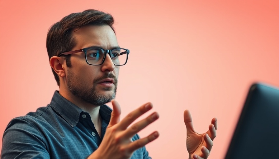 Speaker gesturing during AI national security talk.