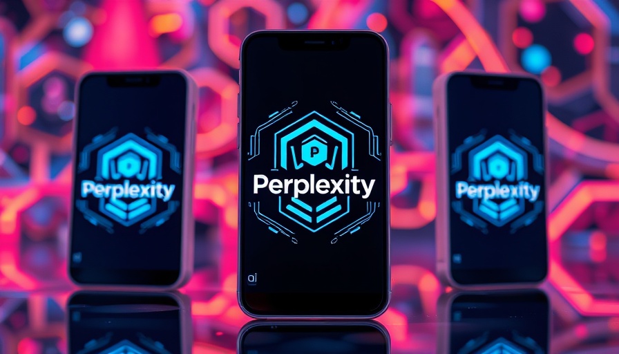 Perplexity AI logo on smartphone screens showcasing modern technology