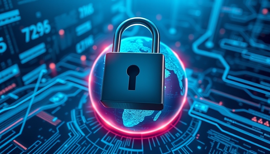 Agentic AI security concept with a digital padlock over Earth.