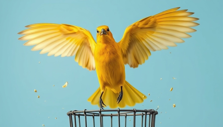 Bird breaking free from cage, symbolizing autonomy in AI agents.