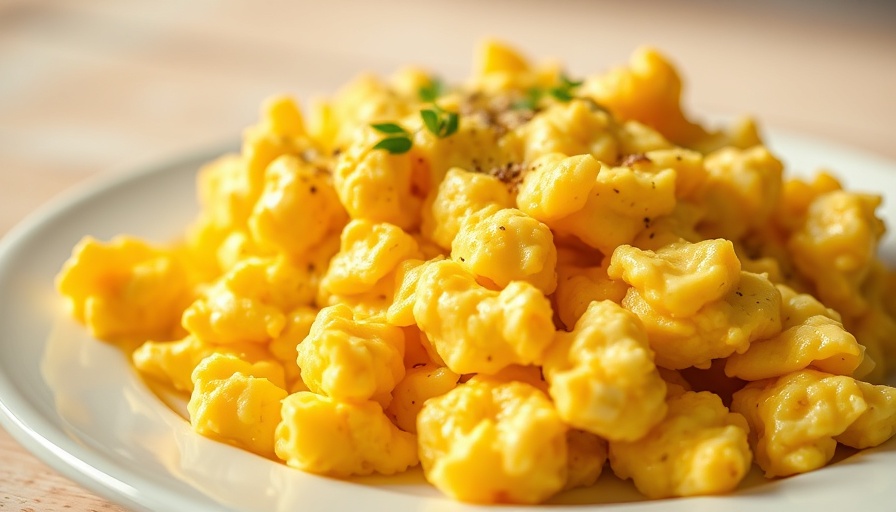 Fluffy scrambled eggs upgrade with bright and creamy texture