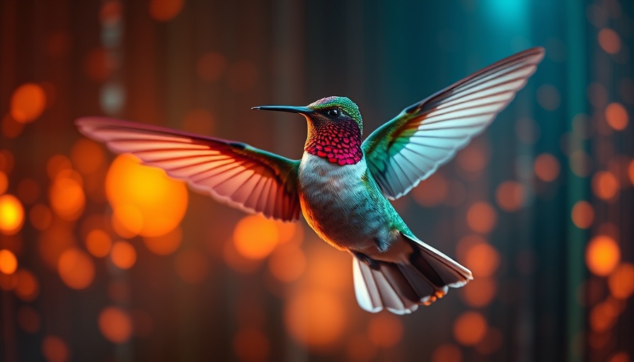 Grok 4 Fast digital hummingbird with glowing data streams.