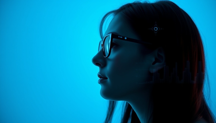 Futuristic profile of woman with digital overlay representing AI and human psychology.