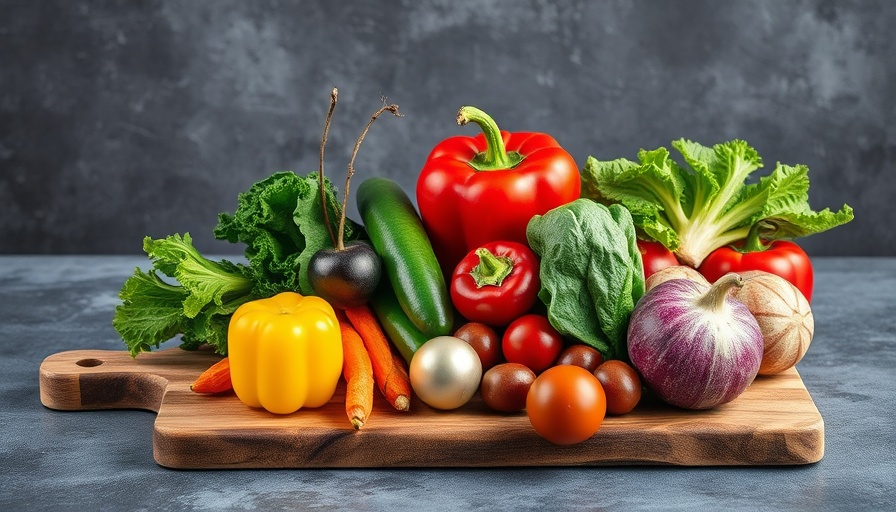 Vibrant vegetables and ingredients for spring recipe ideas on rustic surface.