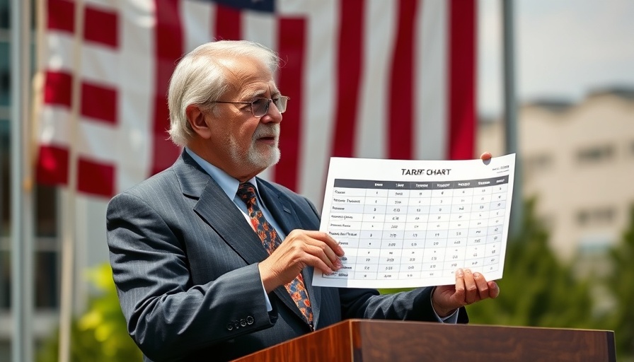 Impact of universal tariffs being discussed by a distinguished man at a podium