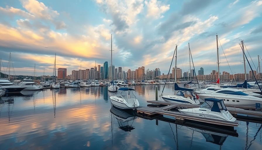 Serene marina sunset, perfect for date ideas in Norfolk, VA.