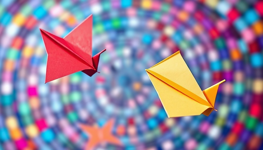 Abstract origami planes representing real estate market changes.